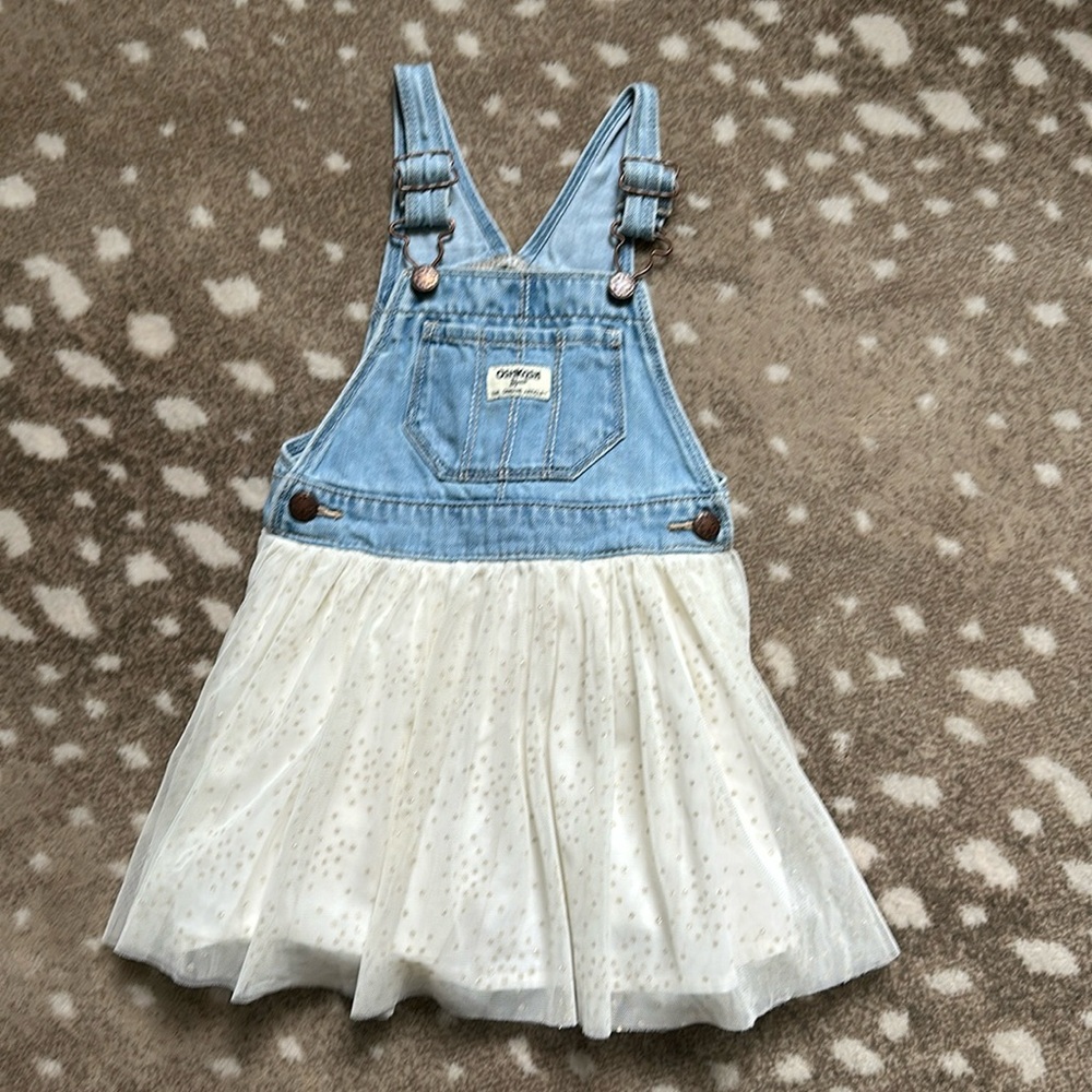 Osh Kosh Glitter Tulle Overall Dress